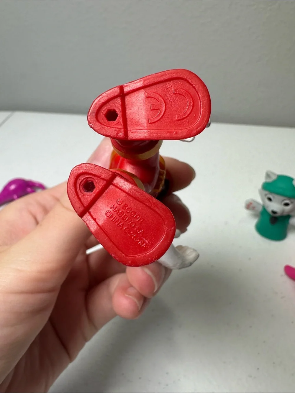 Kids Toy Figure Set - Red Action Ranger & Bright Color Sea Friends